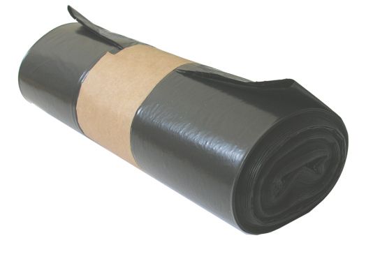 BLACK MEDIUM DUTY REFUSE SACK ON A ROLL 18" X 29" X 38" X 200