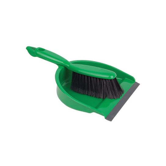 STANDARD DUSTPAN & SOFT BRUSH SET GREEN